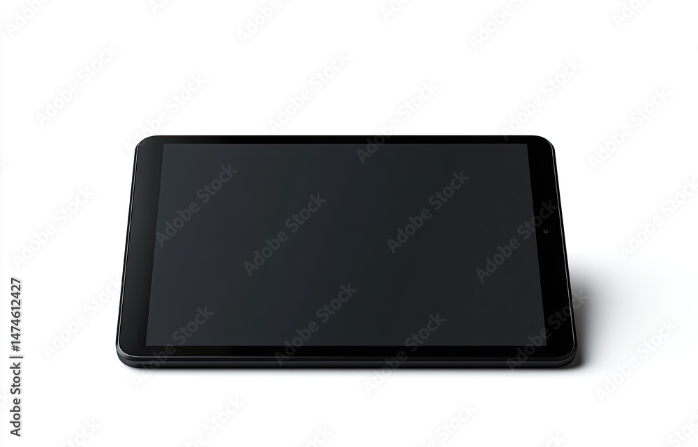 Tablet computer, black screen, isolated Tablet computer, black screen, isolated