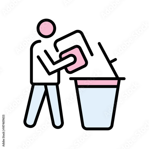 Decluttering Vector Icon