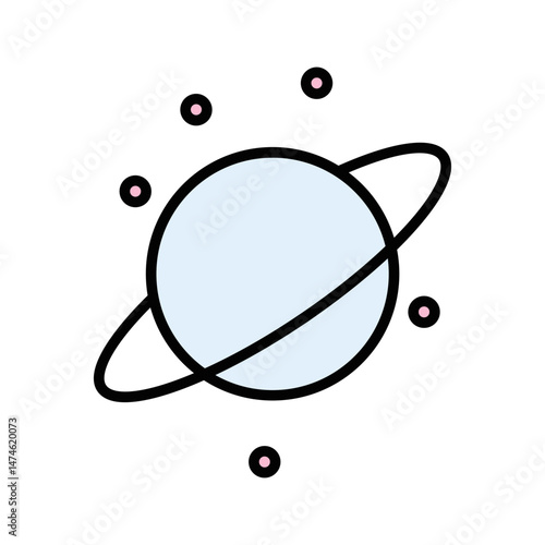 Planetary Rings Vector Icon