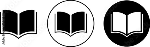 Book icon set. Personal Organizer. education study.   Textbook symbol. journal literature business signs. reading learning language skill sign 
