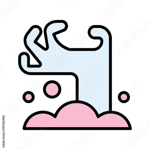 Ghostly Hand Vector Icon