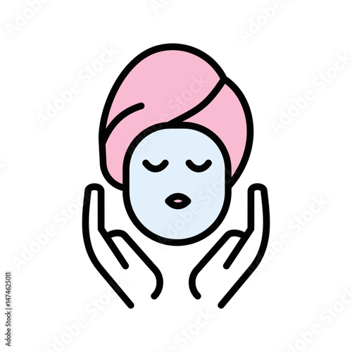 Scalp Massage Vector Icon
