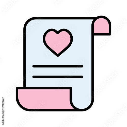 Love Scroll Vector Icon
