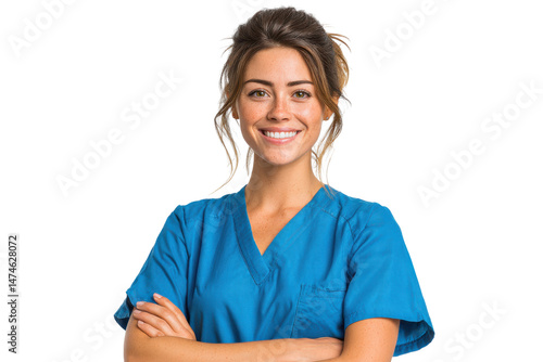Confident and Caring Nurse – Transparent Background Image
