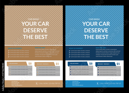 Car Wash Flyer Design Template Layout, Car Cleaning Service flyer, Banner, Washing flyer, Automobile Rollup Stand design