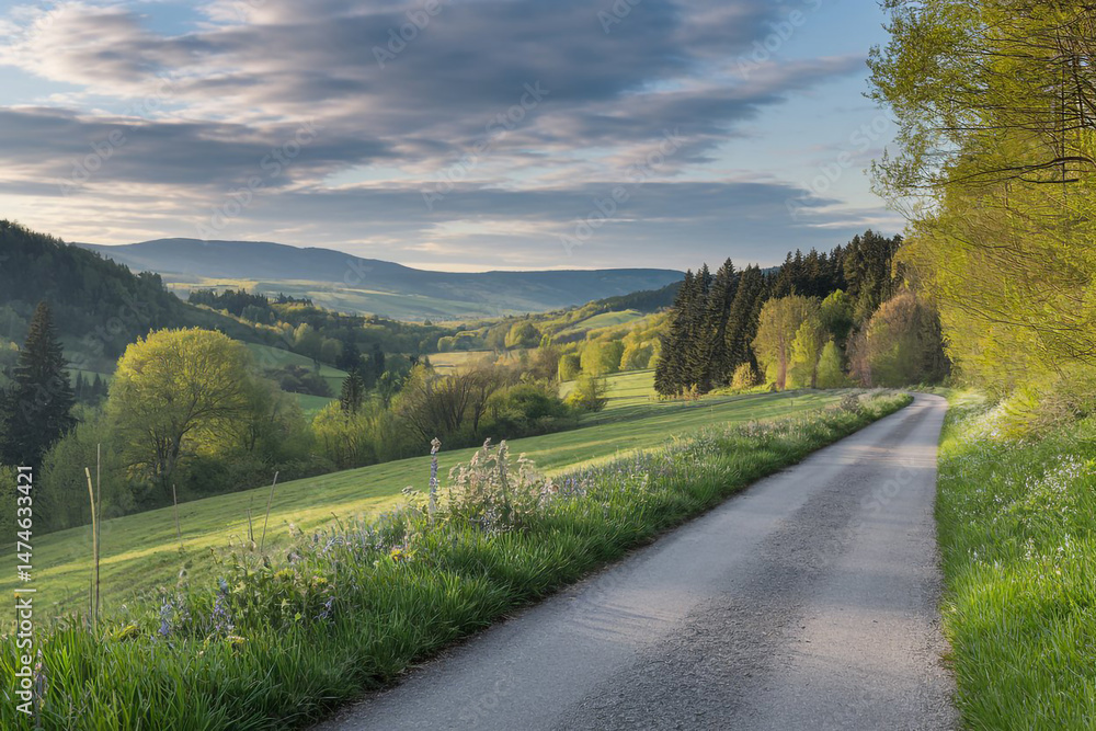 Fototapeta premium road to the mountains