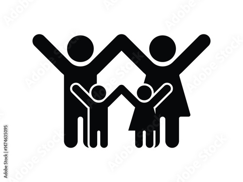 glyphs family symbol icon design vector isolated transparent background