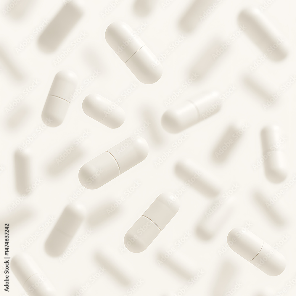 Floating ivory capsules create calming backdrop Floating ivory capsules create calming backdrop