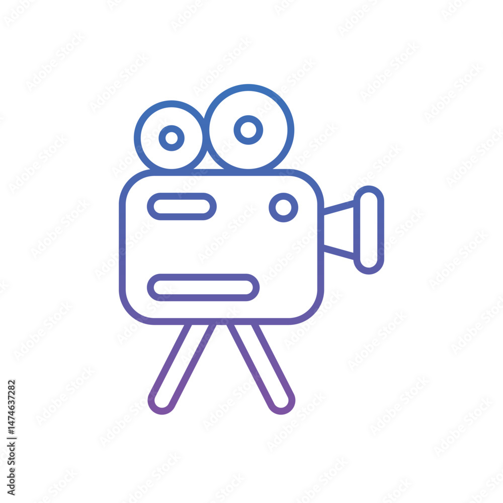 Fototapeta premium Movie Camera Vector icon