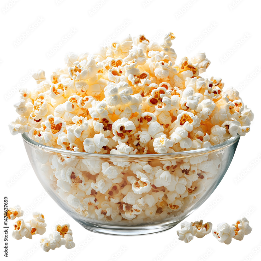 A Large Bowl of Freshly Popped Popcorn A Large Bowl of Freshly Popped Popcorn