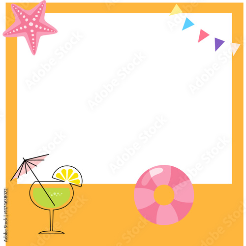 summer polaroid frame