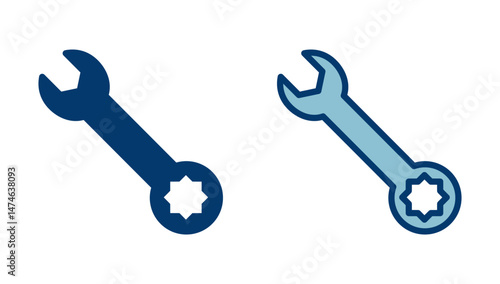 wrench icon vector isolated on white background. Wrench vector icon. Spanner symbol