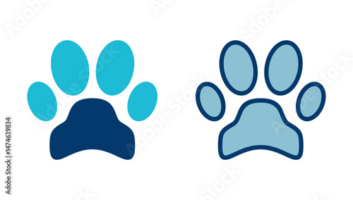 Paw icon vector isolated on white background. Paw Print icon