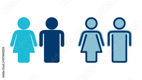 Man and woman icon vector isolated on white background. male and female symbol