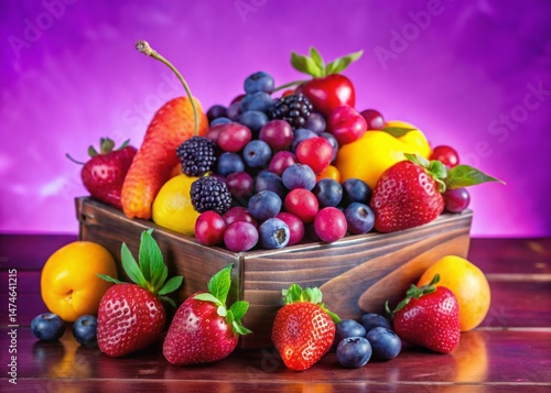 Vibrant Long Exposure of Assorted Sweet Fruits in a Basket
