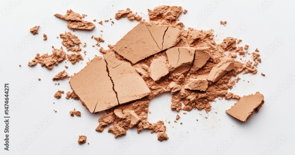 Fototapeta premium Crushed Beige Powder