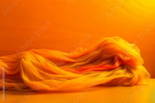 Vintage Soft Pastel Orange Pink Flowing Abstract Art Background