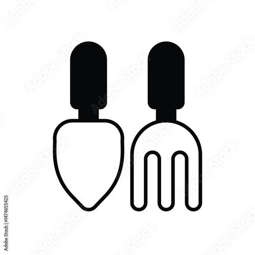 Fork & Trowel Vector icon