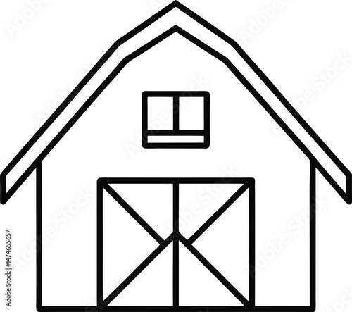 barn icon vector illustration