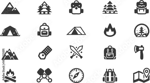 camping  outdoor adventure icon set  vector glyph  (1).eps