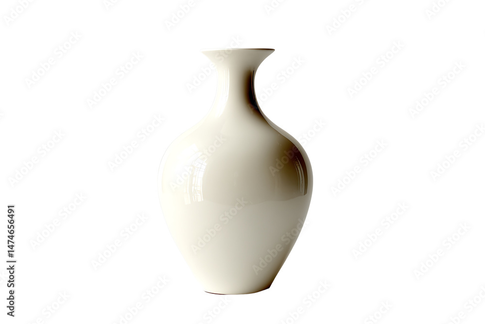 White ceramic vase, elegant design, white isolate background. White ceramic vase, elegant design, white isolate background.