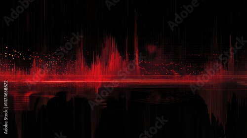 Crimson Digital Abstract: A Symphony of Red