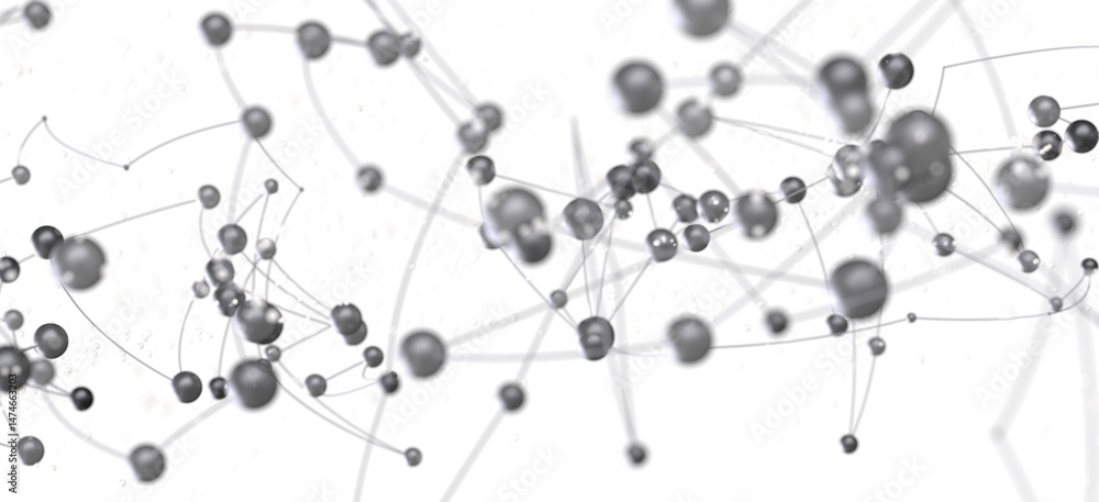 Stock photo of an abstract network connection with gray spheres and thin lines. Ideal for technology, communication, and connection concepts. Stock photo of an abstract network connection with gray spheres and thin lines. Ideal for technology, communication, and connection concepts.