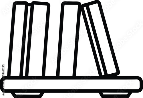 vector illustration of an books on shelf 