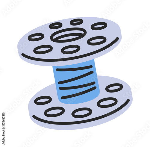 Sewing machine thread spool design