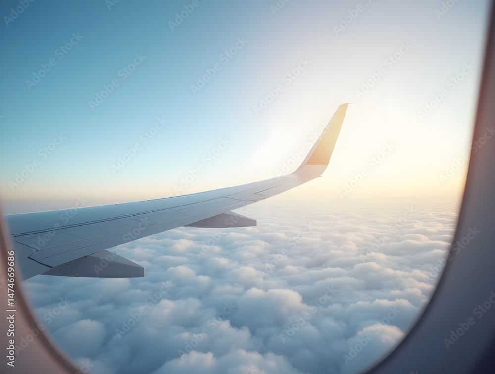 Obraz premium view from airplane window