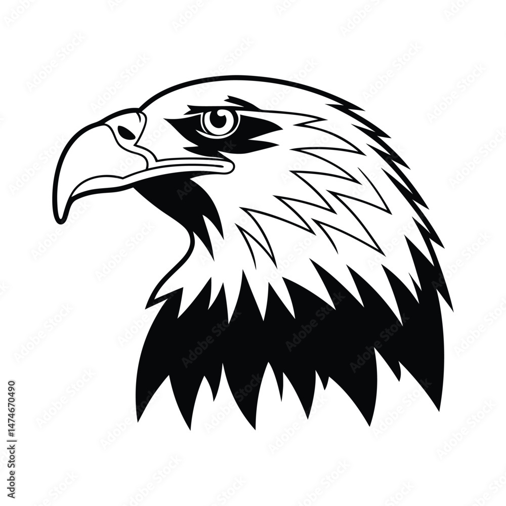 Fototapeta premium Eagle silhouette set vector design big pack of bird illustration and icon