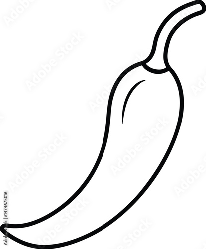 vector illustration of a chili pepper 