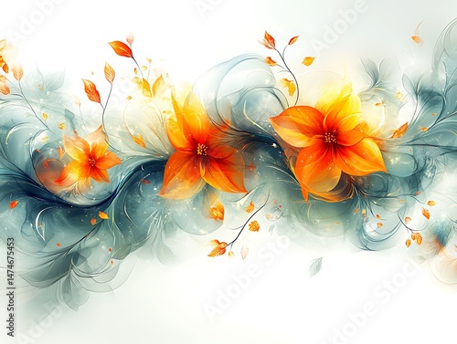 55. A sophisticated border graphic featuring intricate, swirling paisley designs in rich jewel tones like emerald green and sapphire blue, creating an elegant frame. This design is ideal for 