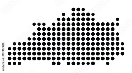 Symbol Map of the city Fröndenberg_Ruhr (Nordrhein-Westfalen, Germany) showing the city with a pattern of just a few black dots