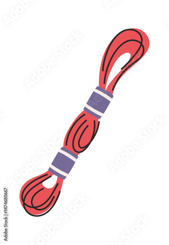 Red floss skein hand drawn