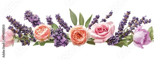Lavender and rose floral arrangement
