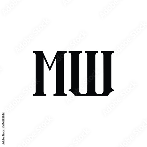 MW monogram logo design letter text name symbol monochrome logotype alphabet character simple logo