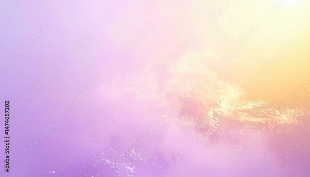 Fototapeta premium Captivating sunrise spectacle overlooking a serene landscape digital art ethereal atmosphere aerial perspective tranquility and beauty
