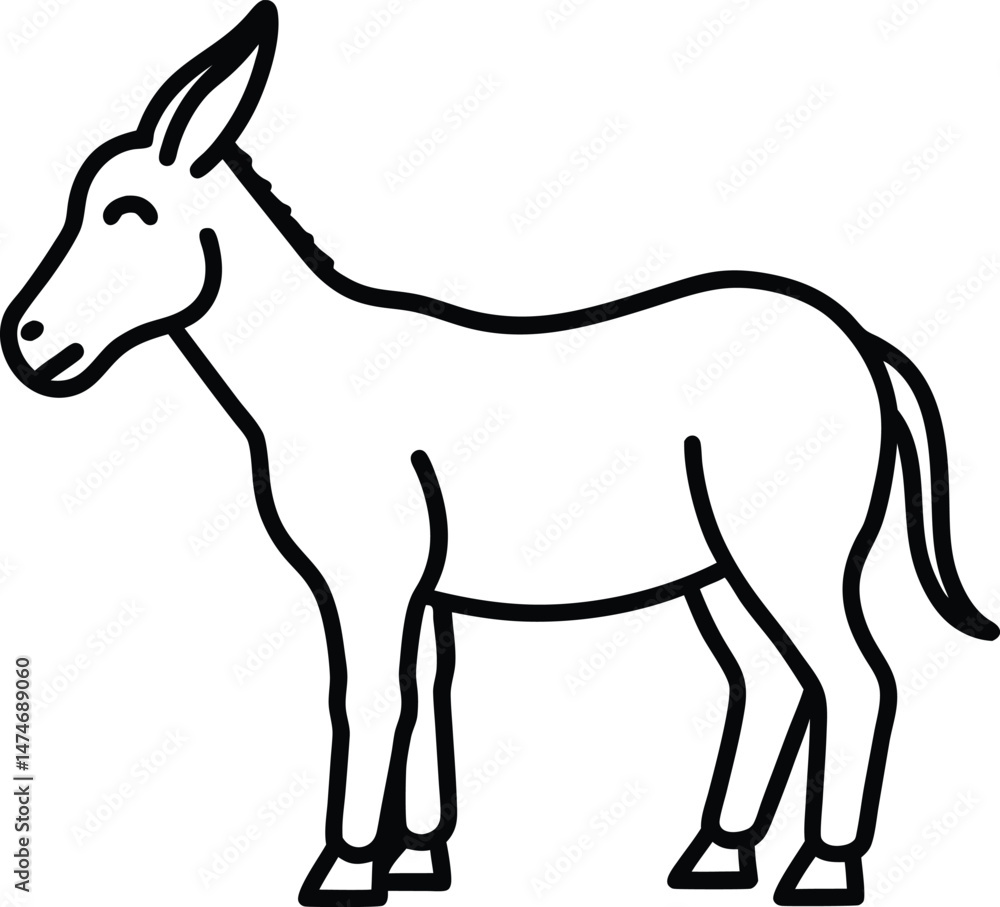 Fototapeta premium donkey vector illustration