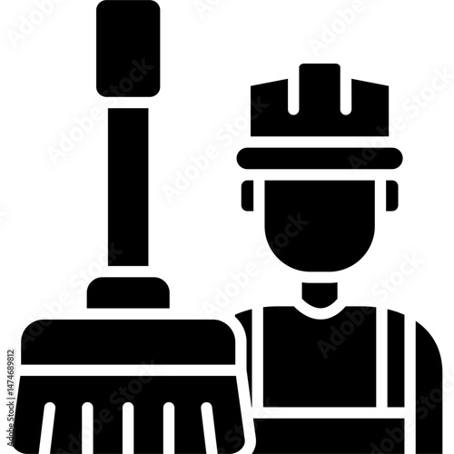 Janitor Icon Vector Element