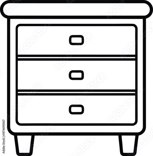 chest of drawers isolated