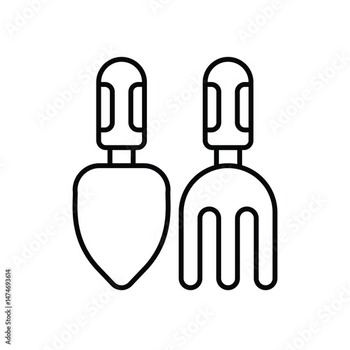 Fork & Trowel Vector icon