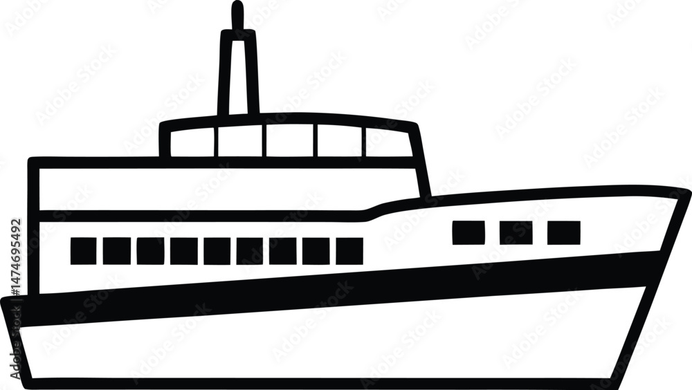 Obraz premium silhouette of a ship