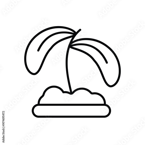 Green Sprout Vector icon