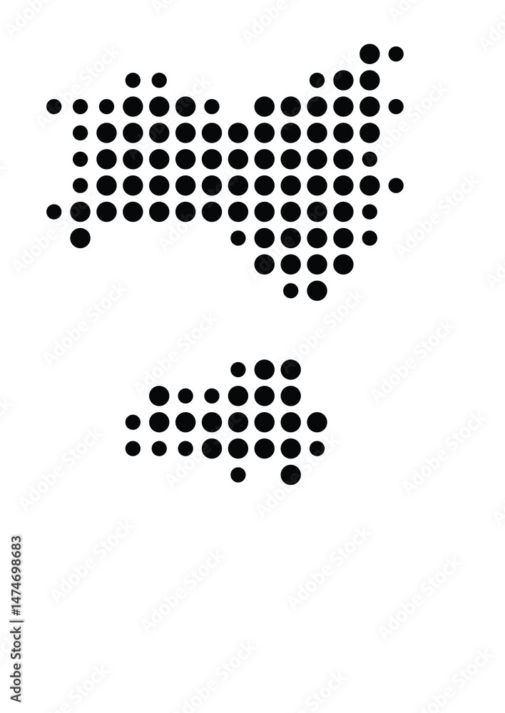 Symbol Map of the city Herbrechtingen (Baden-Württemberg, Germany) showing the city with a pattern of just a few black dots Symbol Map of the city Herbrechtingen (Baden-Württemberg, Germany) showing the city with a pattern of just a few black dots
