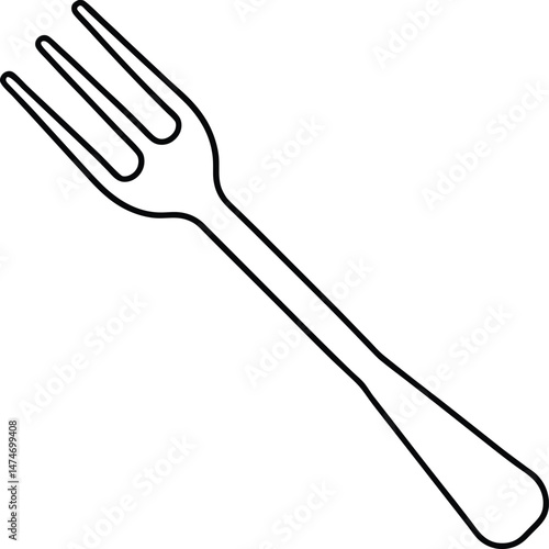 fork on white background