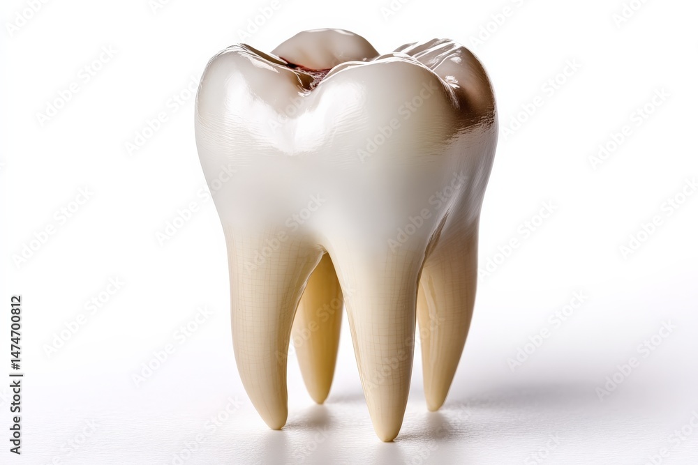 Dental model of a healthy tooth demonstrating structure and function in oral hygiene education Dental model of a healthy tooth demonstrating structure and function in oral hygiene education