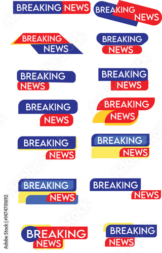 breaking news various design which use for news and all.