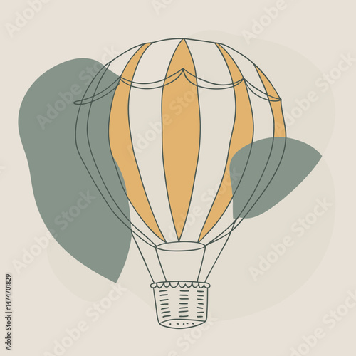 vector illustration of an air balloon