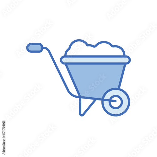 Wheelbarrow Vector icon